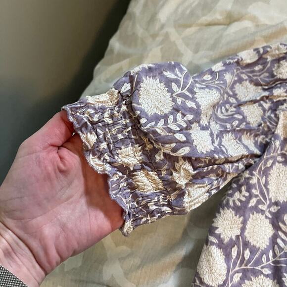 WVN. Cotton printed button front dress women’s size xs - Picture 7 of 9